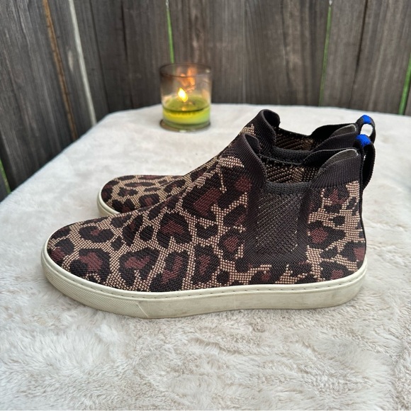 Rothy’s Wildcat Cheetah Print Chelsea Sneaker Size 8.5 - Picture 3 of 12